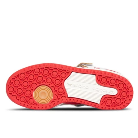 Adidas Forum 84 Low Off White Vivid Red Footwear White 5 Adidas Forum 84 Low Off White Vivid Red Footwear White â Image 3