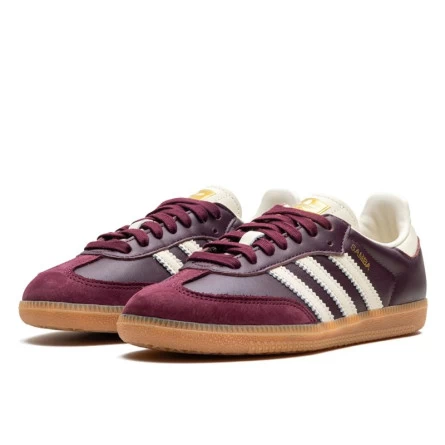 Adidas Samba OG Maroon Gold Metallic 4 Adidas Samba OG Maroon Gold Metallic – Image 2