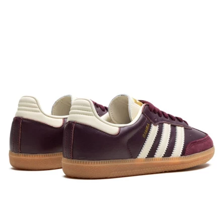 Adidas Samba OG Maroon Gold Metallic 5 Adidas Samba OG Maroon Gold Metallic – Image 3