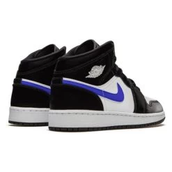 Air Jordan 1 Mid Black Racer Blue White -Urban Sneaker Soldes air jordan 1 mid black racer blue white 2