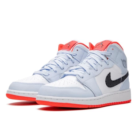 Air Jordan 1 Mid Half Blue Polka Dot Swoosh 4 Air Jordan 1 Mid Half Blue Polka Dot Swoosh – Image 2