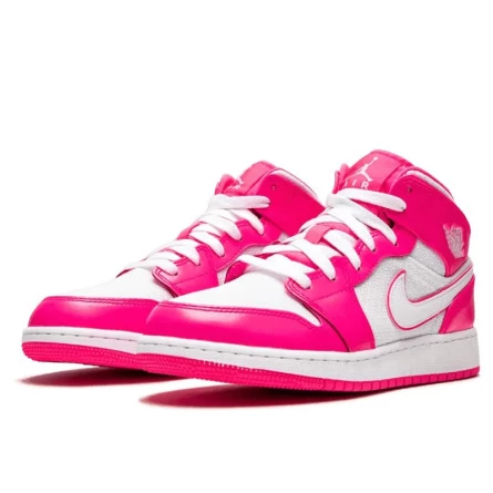 Air Jordan 1 Mid Hyper Pink White 4 Air Jordan 1 Mid Hyper Pink White – Image 2