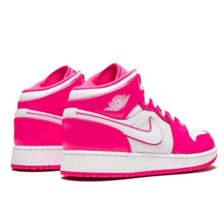 Air Jordan 1 Mid Hyper Pink White 5 Air Jordan 1 Mid Hyper Pink White – Image 3