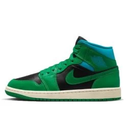 Air Jordan 1 Mid Lucky Green Aquatone