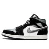 Air Jordan 1 Mid Satin Grey Toe -Urban Sneaker Soldes air jordan 1 mid satin grey toe