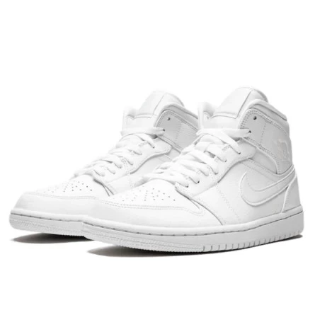 Air Jordan 1 Mid Triple White Patent Swoosh 4 Air Jordan 1 Mid Triple White Patent Swoosh – Image 2