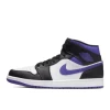 Air Jordan 1 Mid White Black Purple -Urban Sneaker Soldes air jordan 1 mid white black purple
