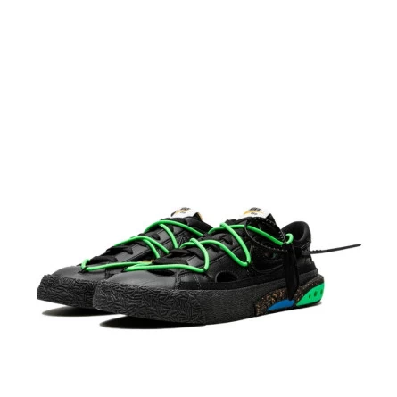 Nike Blazer Low Off-White Black Electro Green 4 Nike Blazer Low Off-White Black Electro Green – Image 2