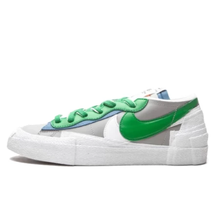 Nike Blazer Low Sacai Medium Grey Classic Green 3 Nike Blazer Low Sacai Medium Grey Classic Green