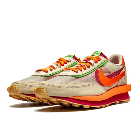 Nike LD Waffle Sacai Clot Net Orange Blaze 4 Nike LD Waffle Sacai Clot Net Orange Blaze – Image 2